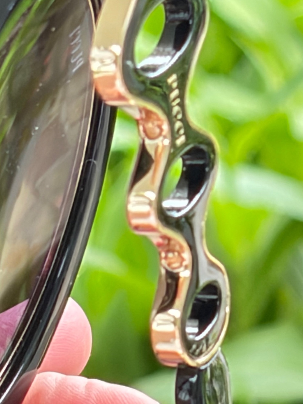 Emilio Pucci Round Black Sunglasses with Gradient Lenses - Picture 4 of 9